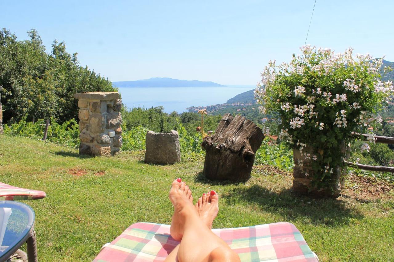 Sea View Apartment With Garden Near Opatija Veprinac Extérieur photo